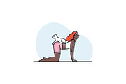 Yoga practice & cat illustration set, a Healthcare Illustration by tetiana.svirska (Thumbnail 9 of 17)
