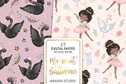 Ballerina Seamless Digital Papers, a Pattern Graphic by Masha  Studio (Thumbnail 3 of 10)