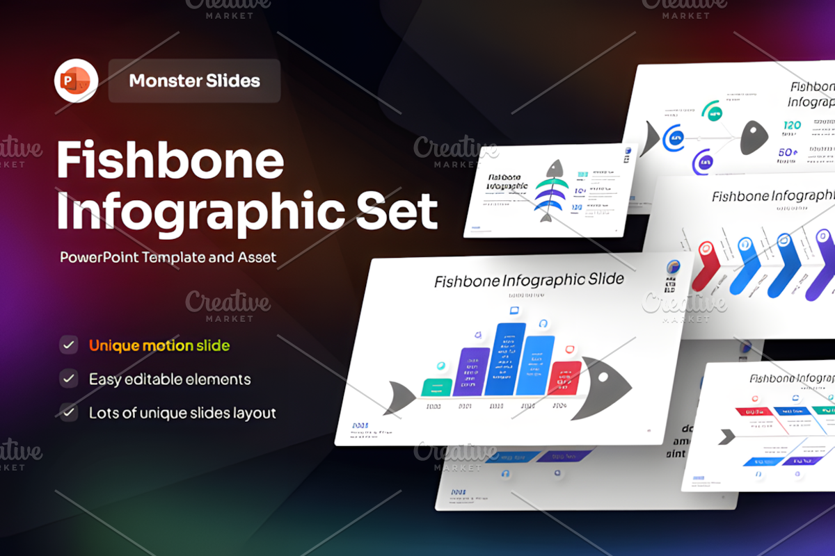 Fishbone Infographic PowerPoint, a Presentation Template by Ink Gallery (Photo 1 of 3)