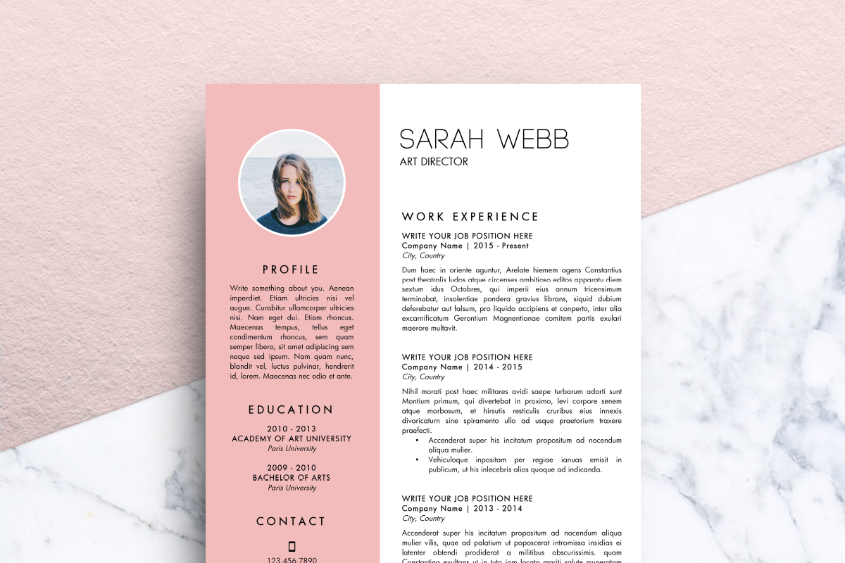 Resume Template (MS Word) | Sarah, a Resume Template by Priiiiiiiiiiiiiint ! (Photo 1 of 2)