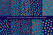 Color bright retro seamless patterns, a Pattern Graphic by ExpressShop (Thumbnail 1 of 6)