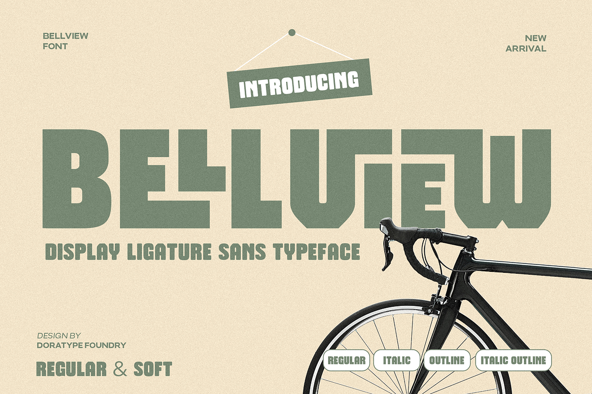 Bellview, a Sans Serif Font by Dora Typefoundry (Photo 1 of 10)