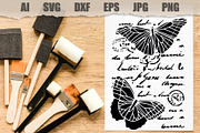 Stencil Butterfly text imitation, an Illustration by MARYCRAFTIRIA (Thumbnail 2 of 3)