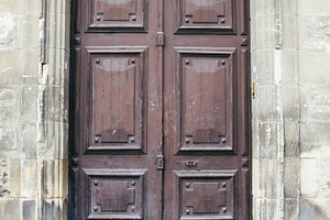 Old door in a street