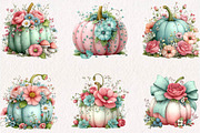 Pastel Pumpkin Clipart, a Seasonal Illustration by CreationArt (Thumbnail 4 of 7)