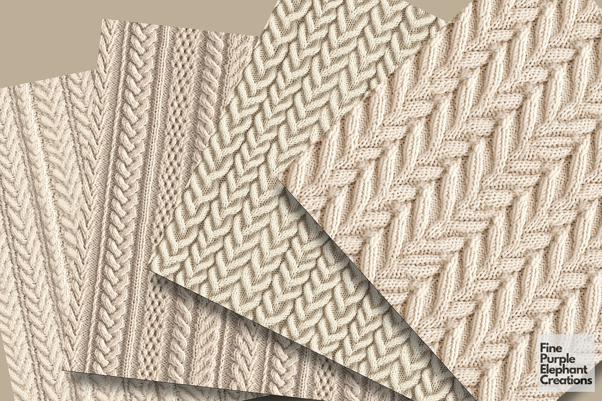 Neutral Knit Fabric Texture Pattern, a Texture Graphic by Fine Purple ...