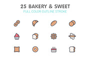 Bakery and Sweet Color Icon, an Icon by WORAKAMON Design Studio (Thumbnail 1 of 3)