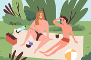 Men relax in nature. Summer vacation, a Person Illustration by Good Studio (Thumbnail 2 of 3)