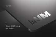 Elegant Metal Branding Logo Mockup, a Layer Style Add-On by Opaq Studio (Thumbnail 1 of 5)