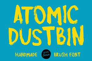 Brush Font Atomic Dustbin Display