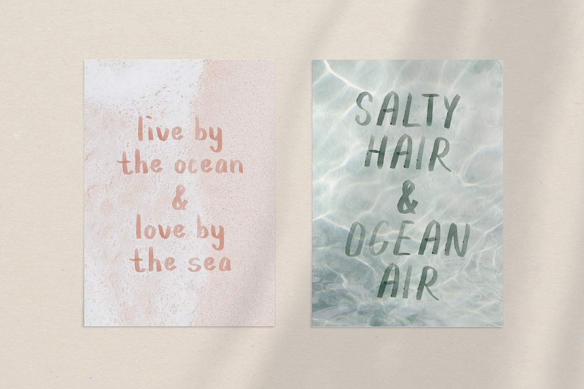 Easy Breezy SVG Watercolor Font, a Sans Serif Font by Saint Street Creative (Photo 3 of 6)