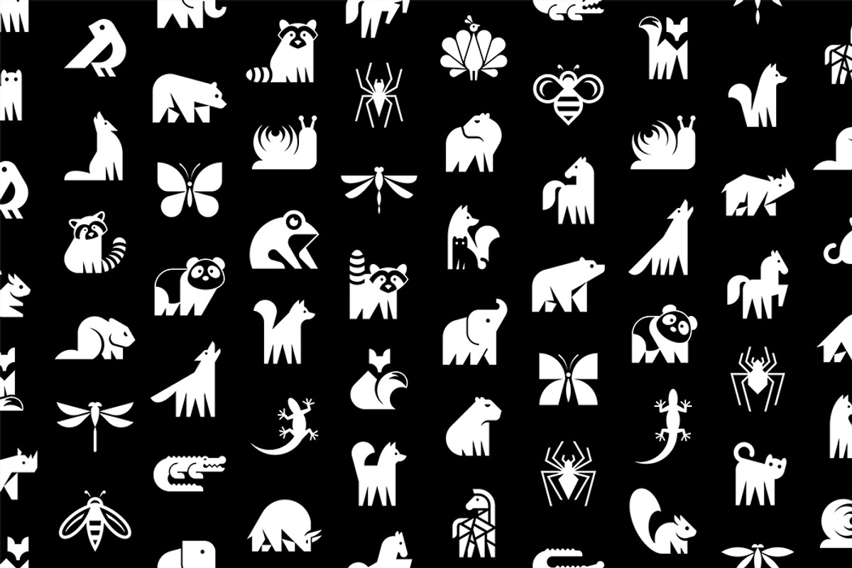 Animals logos collection + pattern, an Object Graphic by NataliiaVolyk (Photo 9 of 11)