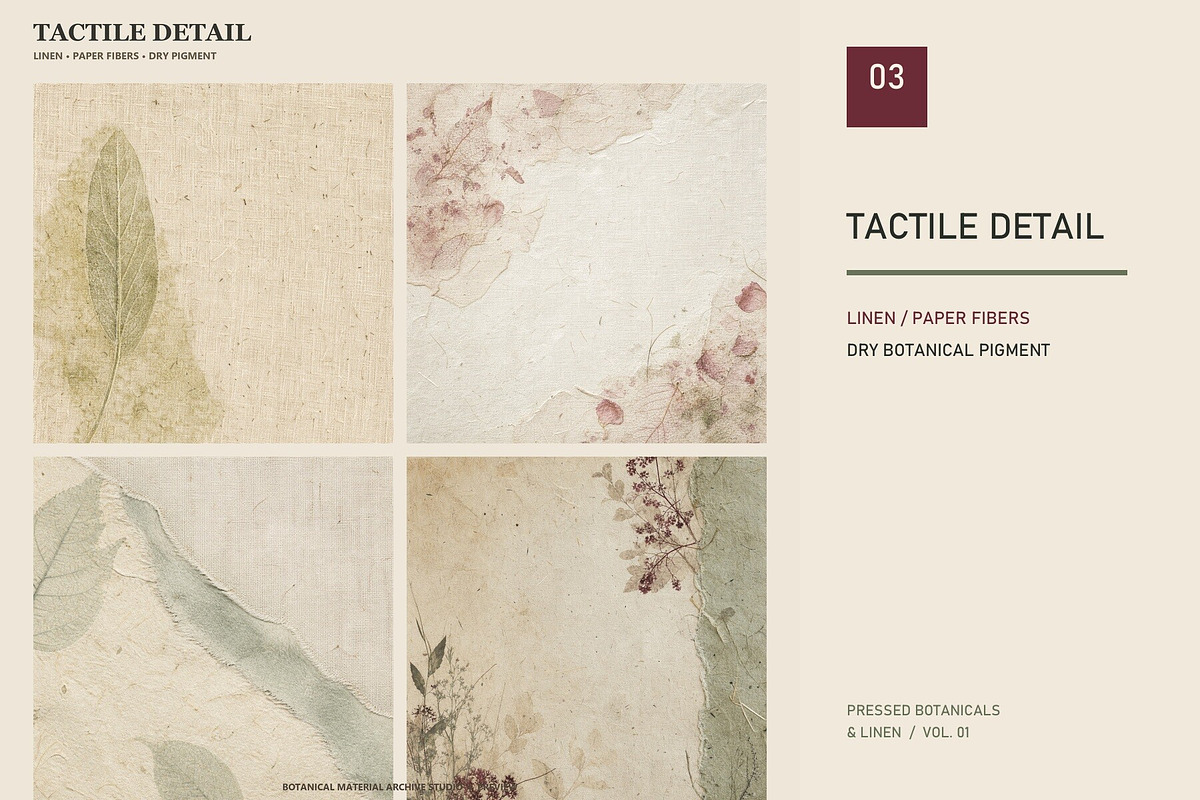 Pressed Botanicals & Linen Papers, a Texture Graphic by KamimiArt (Photo 3 of 8)