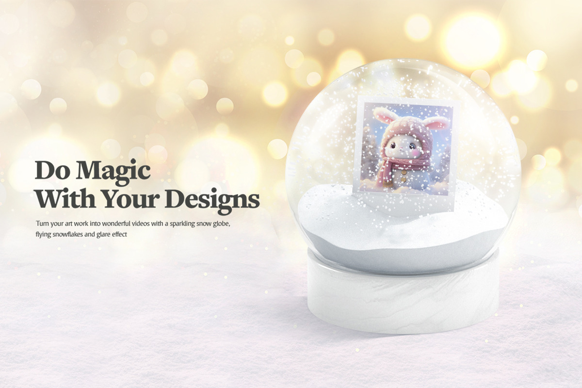 Snow Globe Animated Mockup, a Product Mockup by rebrandy (Photo 3 of 11)