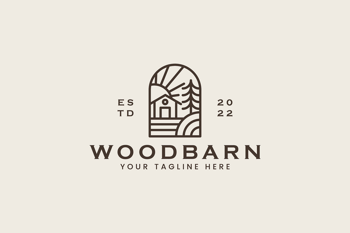 Woodbarn Logo Template, a Branding & Logo Template by Guna Studio (Photo 1 of 4)