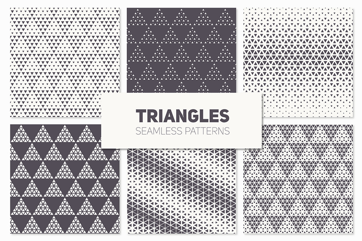 Triangles. Seamless Patterns. Set 3, a Pattern Graphic by Curly_Pat
