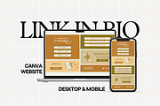 Warm Link In Bio Canva Template, a Landing Page Template by Anna Design Studio (Thumbnail 1 of 11)