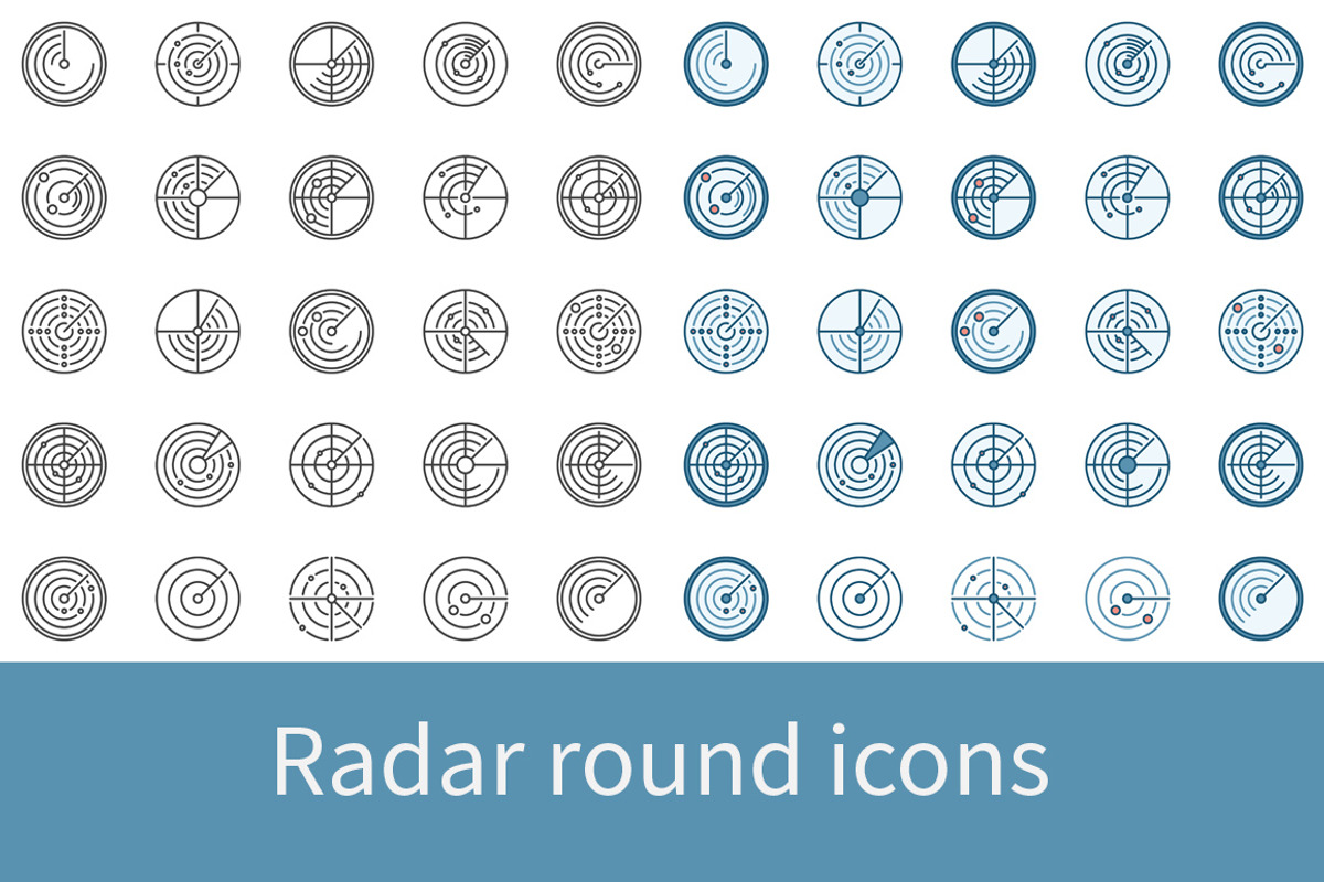 Radar round icons