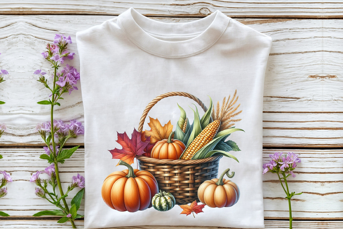 Autumn Pumpkin Basket Clipart, an Illustration by Rose Art (Photo 6 of 7)