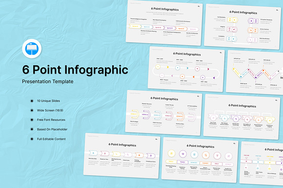 6 Point Infographic Keynote preview 4