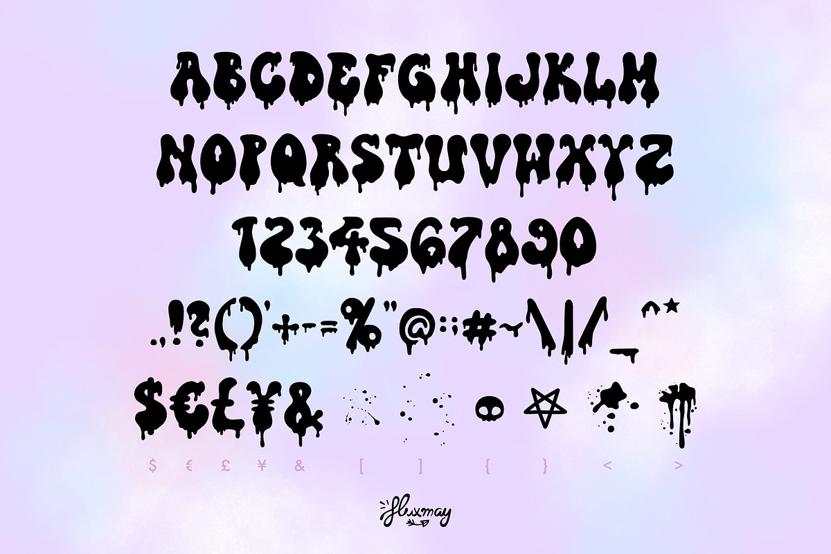 Bloody Groovy Halloween font, a Handwritten Font by Huxmay (Photo 2 of 11)