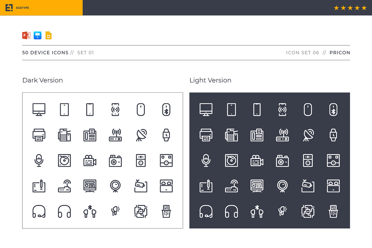 Pricon - Device Icon Set 01, a Presentation Template by Egotype (Photo 3 of 7)