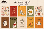 Autumn Halloween hand drawn set, a Seasonal Illustration by Madiwaso (Thumbnail 7 of 12)