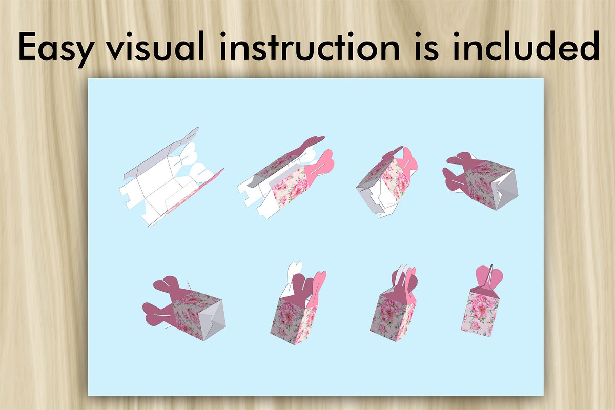 5 Valentine Gift Candy-Boxes, a Print Template by Kseniya-Omega (Photo 5 of 5)