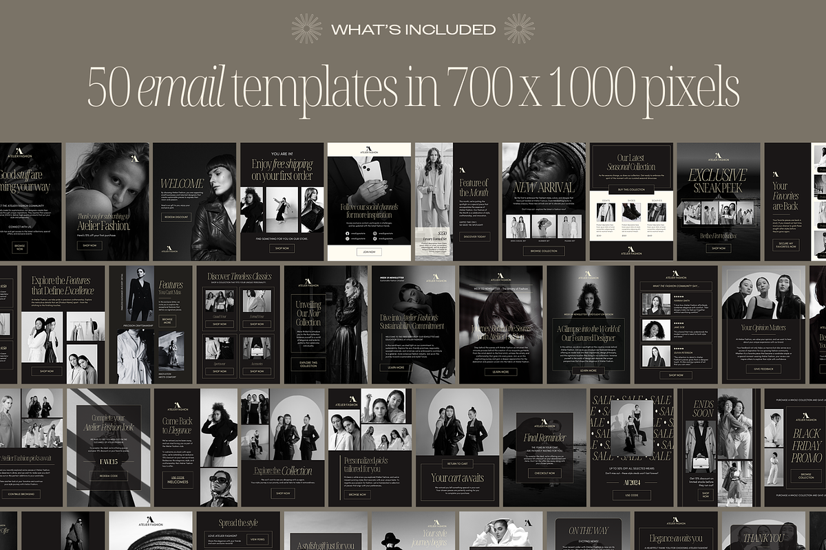 Fashion Emails | 50 Canva Templates, an Email Template by Creatif Foundry (Photo 2 of 9)
