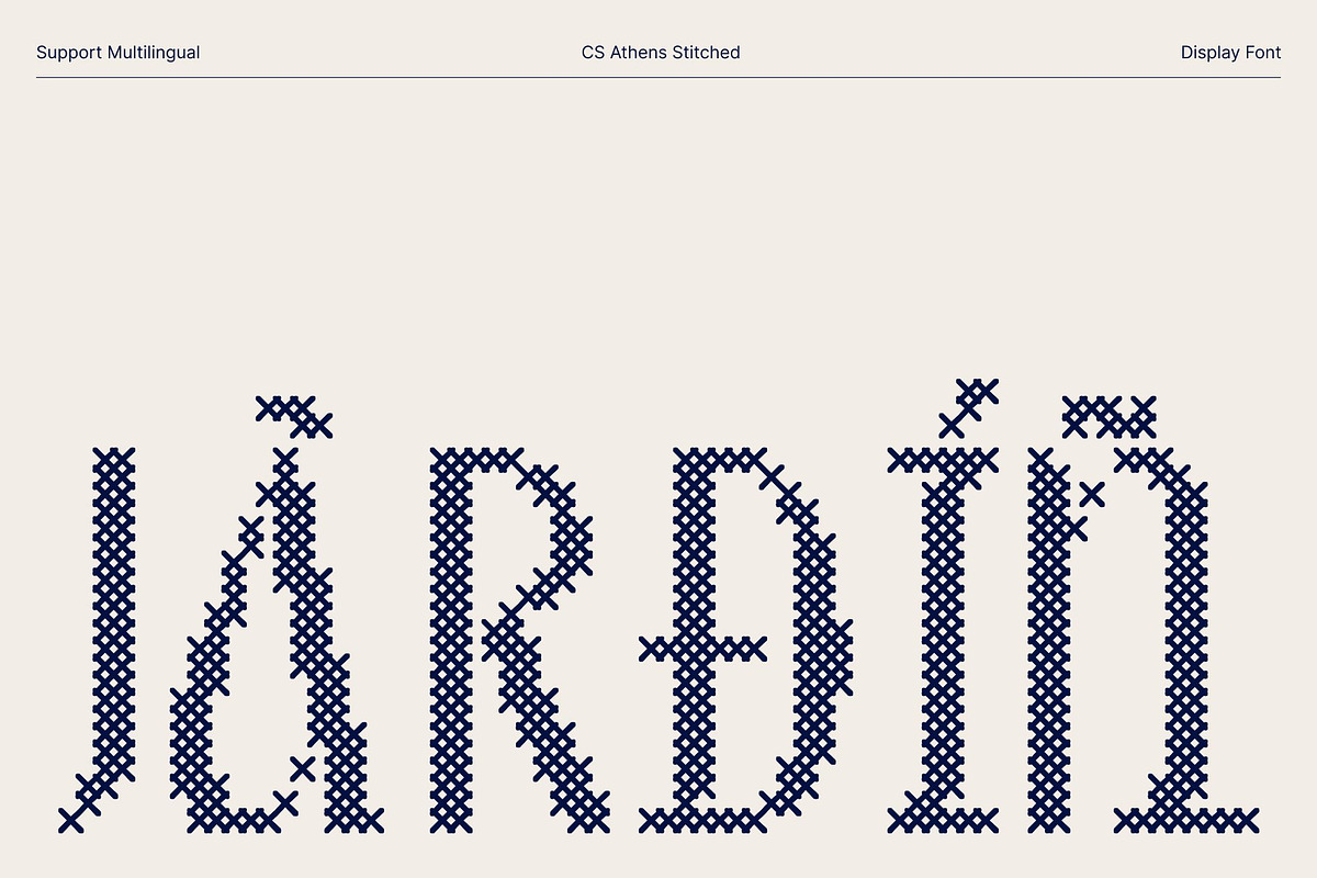 CS Athens Stitched, a Sans Serif Font by Craft Supply Co. (Photo 7 of 8)