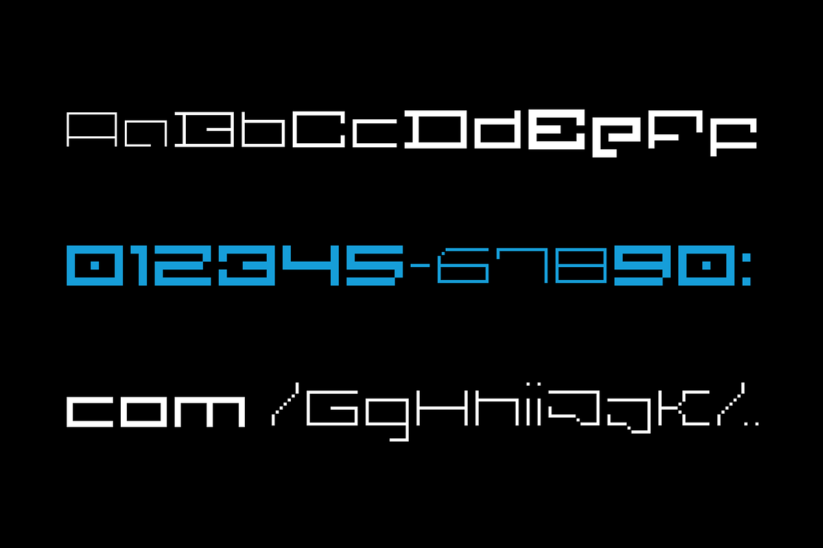 F Pixel - Typeface Family 15 Styles, a Sans Serif Font by Fontsphere (Photo 3 of 9)