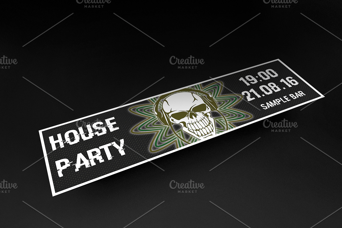 House Party Ticket&VIP pass bundle, an Invitation Template by Konakchiev (Photo 7 of 7)