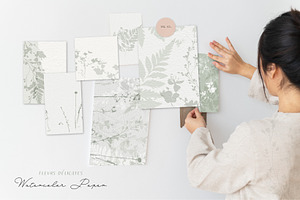 Watercolor Floral Paper Collection