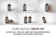 Amber Pump Bottle Mock-Up, a Pens & Pencil Mockup by TSOBG (Thumbnail 2 of 15)