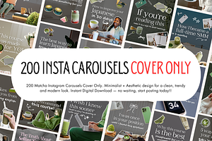 200 Instagram Carousels Cover Only, a Templates & Theme by wekreatif