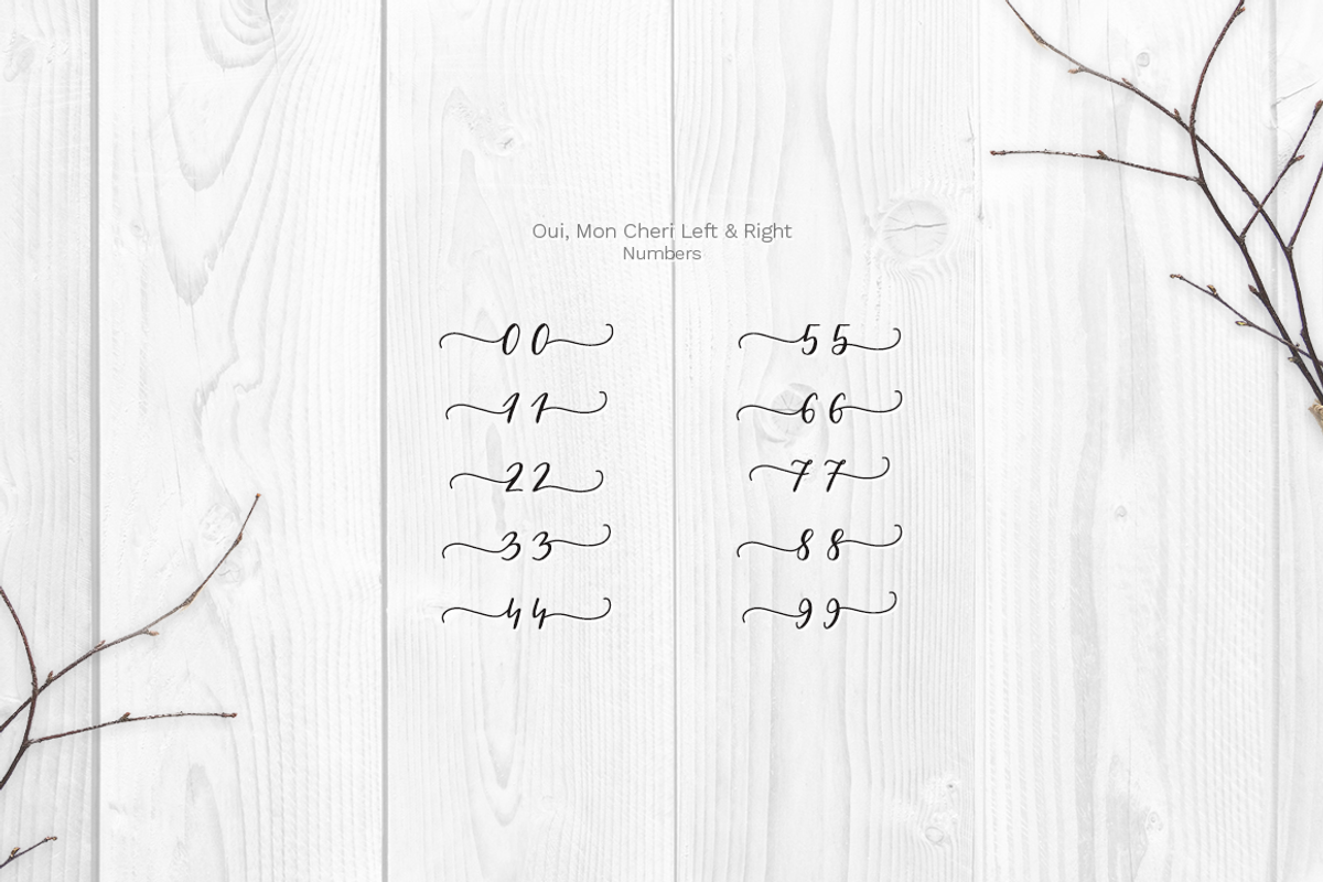 Oui, Mon Cheri Font preview 6