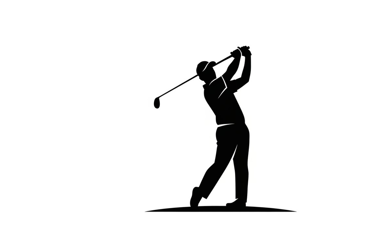 golfing swing silhouettes showcasing, an Illustration by Amazin_art (Photo 29 of 31)