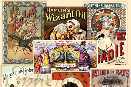 Vintage Advertising Ephemera Set