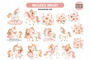 Unicorn And Princess Clipart, an Illustration by TatiMockup (Thumbnail 2 of 4)