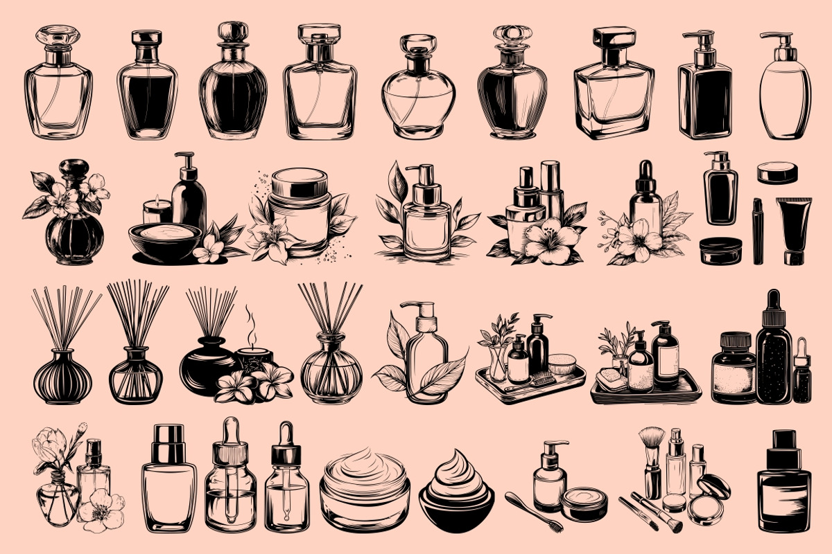 300 Beauty & Cosmetic Illustrations, a Healthcare Illustration by Nocturnal Wolf (Photo 9 of 16)
