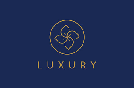 Luxury line art beauty logo design