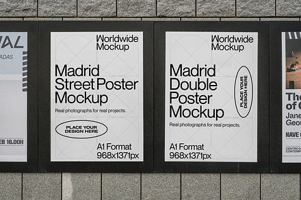Madrid Double Poster Mockup