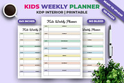 Kids Weekly Planner KDP Interior, a Print Template by M9 Design (Thumbnail 1 of 3)
