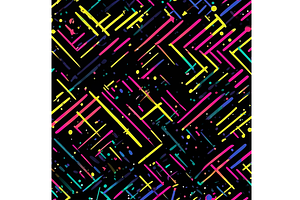 90s Neon Seamless Digital Paper