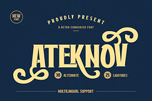 Ateknov | Retro Condensed Font