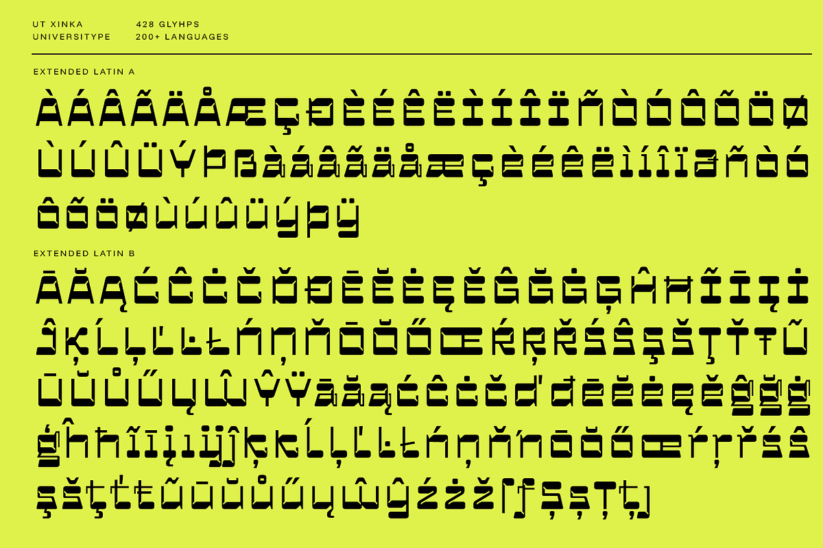 UT Xinka - A Reverse Display Font, a Sans Serif Font by Universitype (Photo 5 of 12)