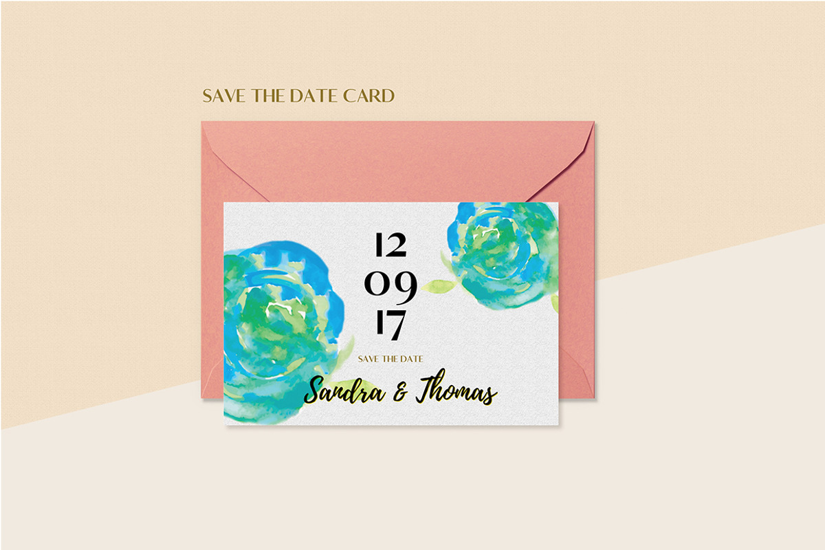Floral Wedding Invitation Set, an Invitation Template by land art (Photo 24 of 24)