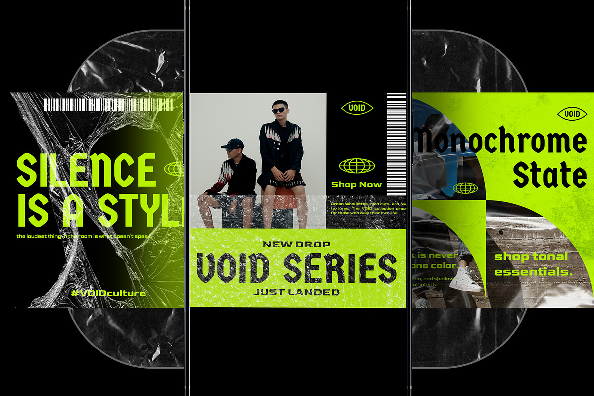 VOID Streetwear Instagram Kit, a Social Media Template by Nenjo Studio (Photo 2 of 5)