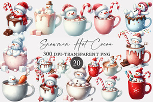 Snowman Hot Cocoa clipart, an Illustration by Designworld
