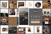 LYRA INSTAGRAM TEMPLATES CANVA, a Social Media Template by IsikChic (Thumbnail 1 of 8)